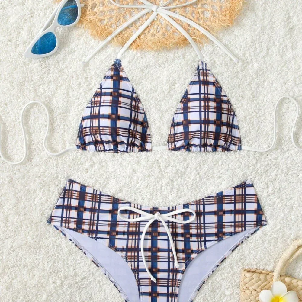 Multicolor Casual Women's Beach Holiday Bikini